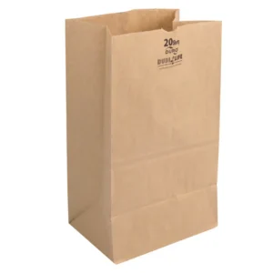 BAGS KRAFT SHORTY 20# RECYCLED 500/BNDL