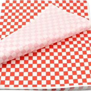 WRAP MENU TISSUE RED CHECK 12X12 5M/CS