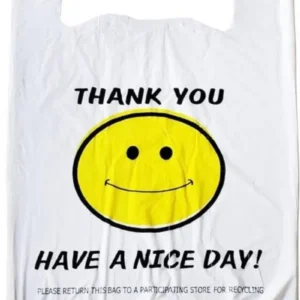 BAGS T-SHIRT HAPPY 11.5X6.5X21 800/CS