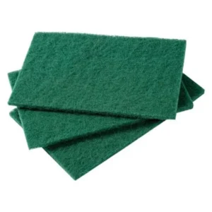 SCOURING PAD MED DUTY GREEN  PKD 6/10