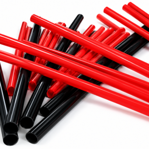 9" STRAWS GIANT RED WRAPPED 24/300